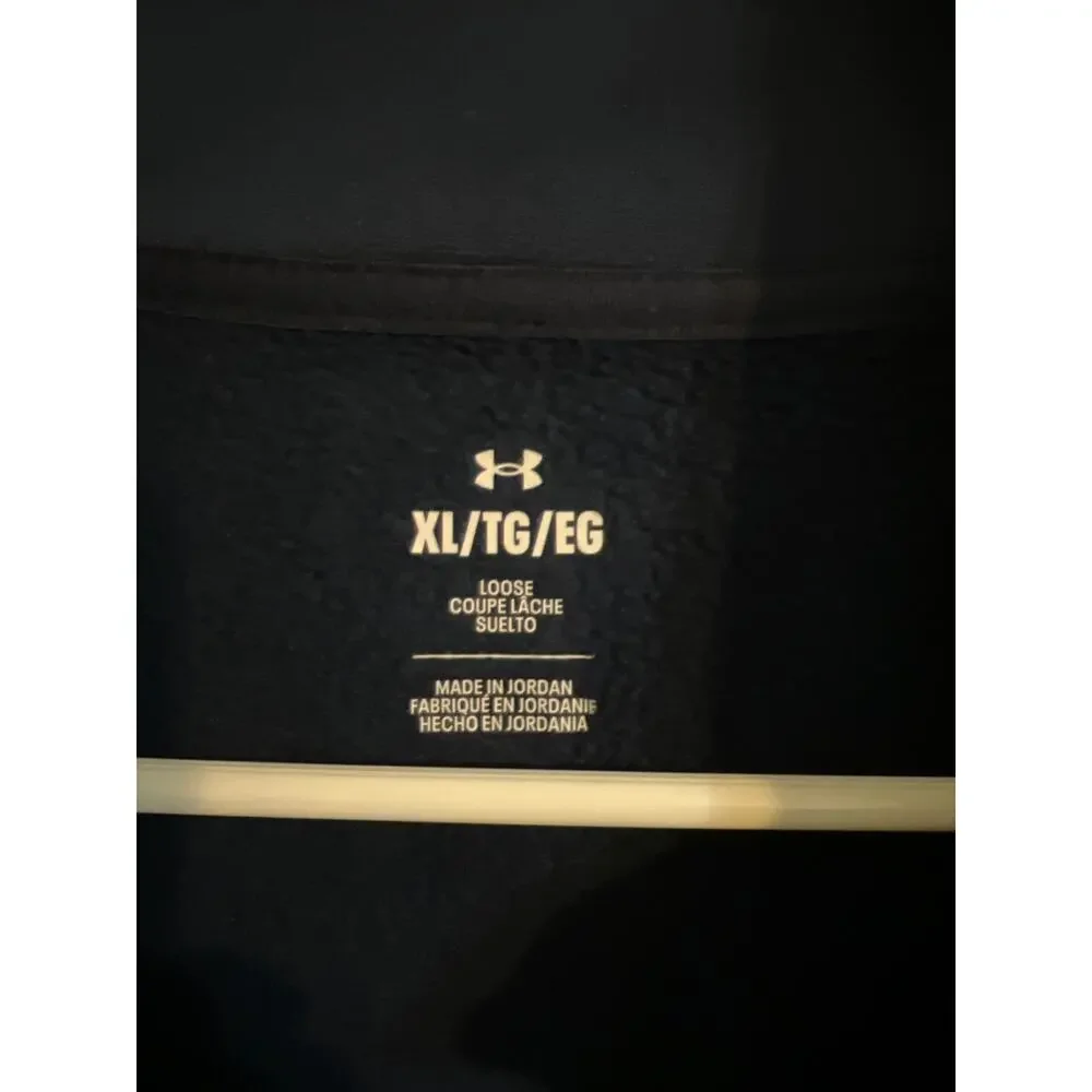 Under Armour Men’s XL Navy 1/4 Zip Jacket Loose Fit Soft Warm UA 1373400.